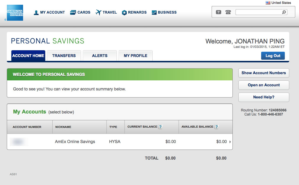 American Express Personal Savings Account Review Updated My Money Blog