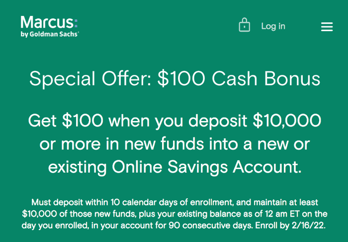 Marcus Online Savings Bonus