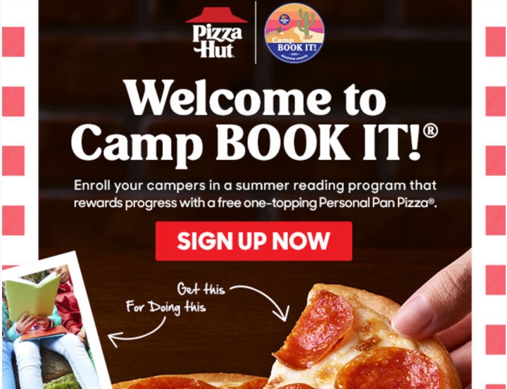 Pizza Hut Camp BOOK IT! Summer Reading Program — My Money Blog