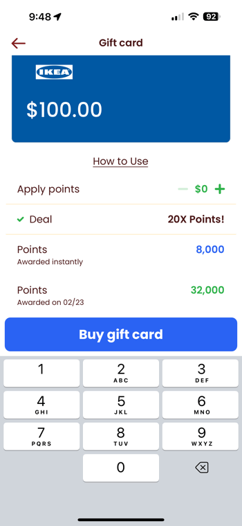 Pepper Rewards App: $20 Bonus w/ $200 Gift Card Purchase (New Users), IKEA 20X/20% Back, XBOX, Google Play, CVS